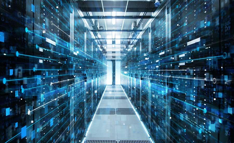 An image depicting a data working center.